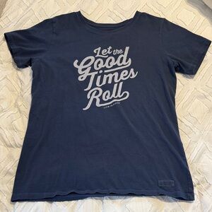 Life Is Good Women's Tee in Navy Blue